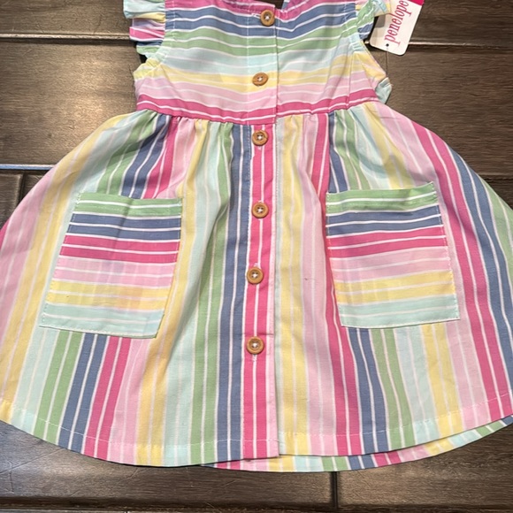 💜3/$15 Penelope Mack Striped Dress with Diaper Cover - Picture 4 of 10